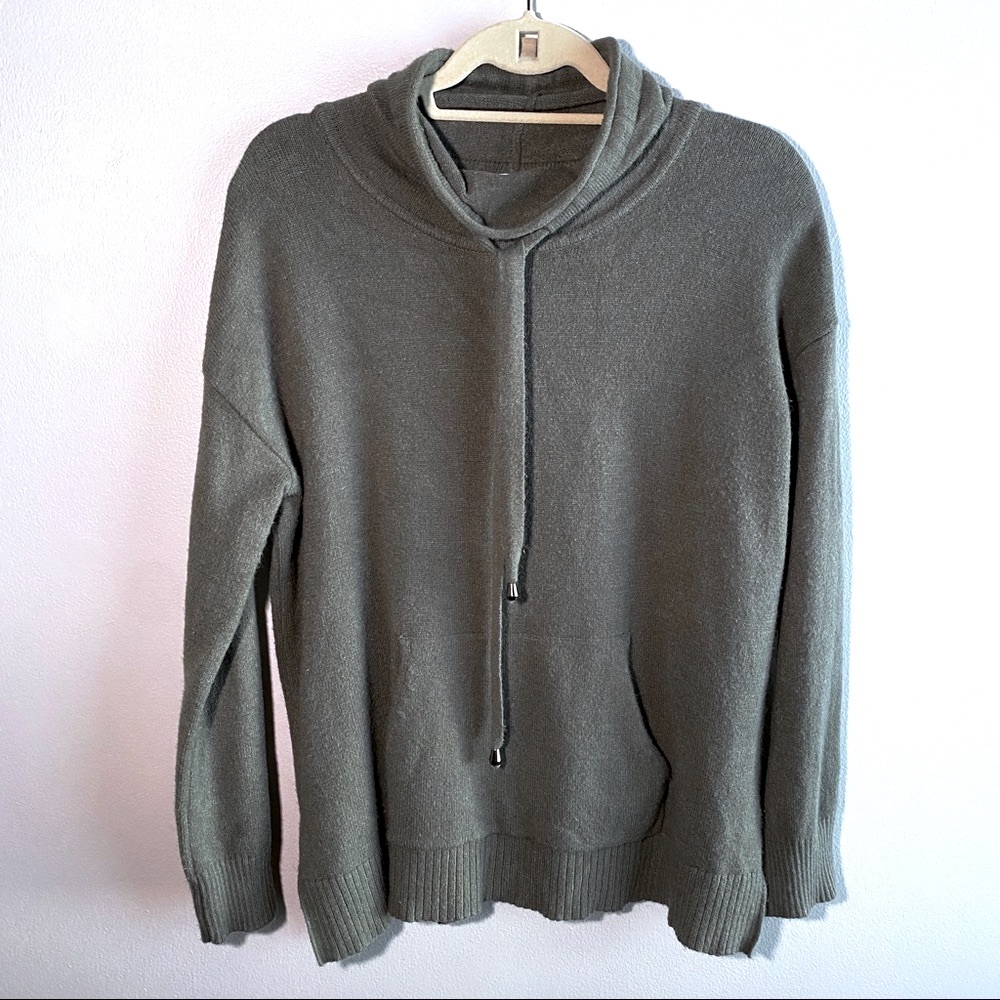 New Directions Olive Green Cowl Neck Sweater